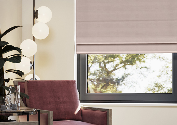 Shima Faux Silk, Rose - Twist&Fit Roman Blind - Image 5